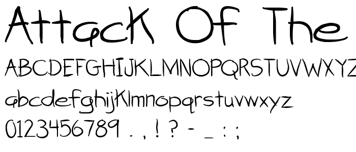 attack of the cucumbers font